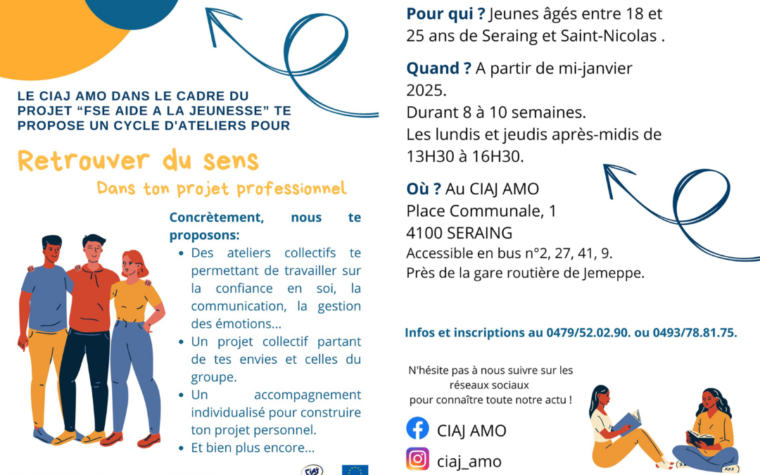 CIAJ AMO Projet FSE « Retrouver du sens dans ton projet pro »